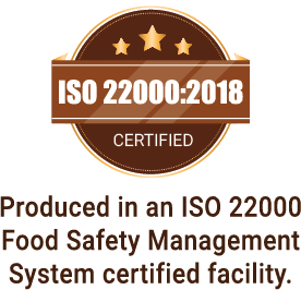 ISO 22000:2018 certified facility