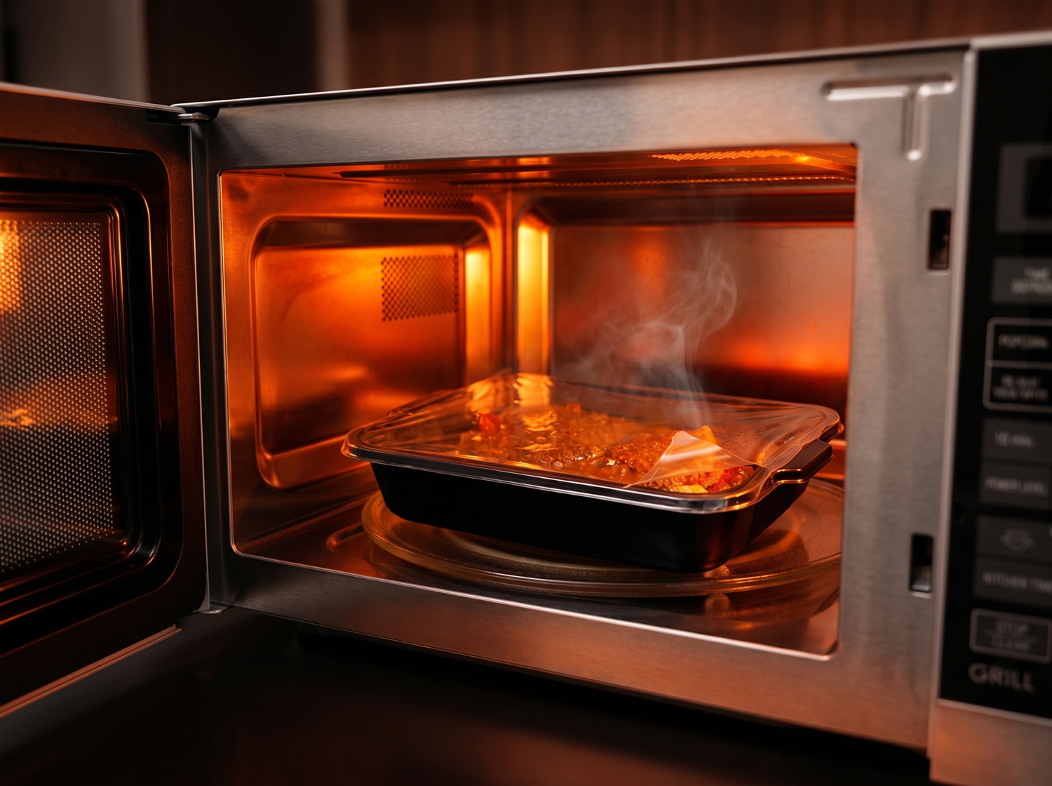 FreshToGo! tray heating in the microwave